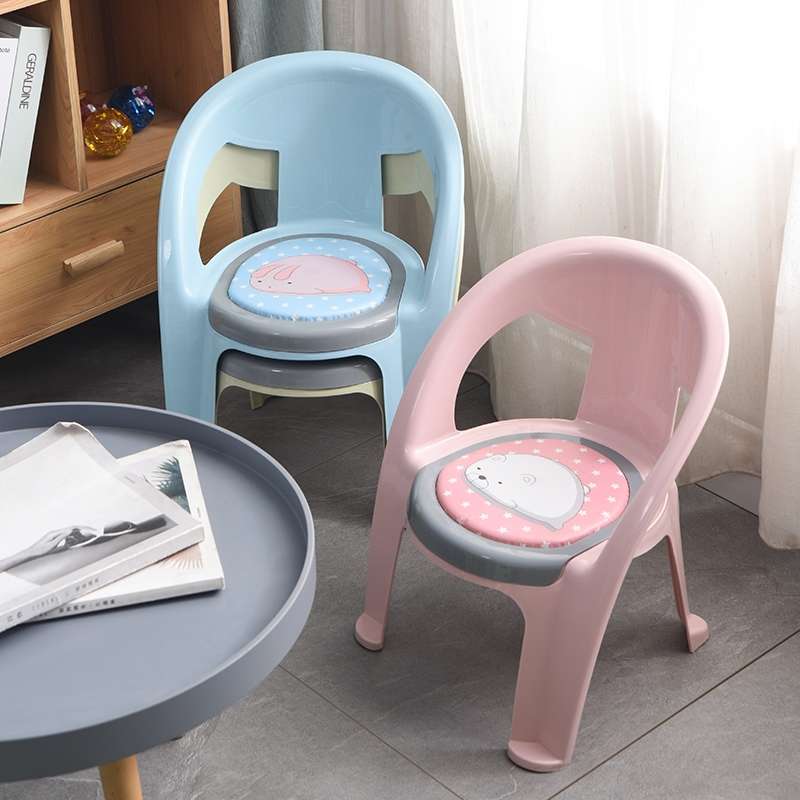 新款创意儿童靠背叫叫椅子加厚卡通塑料宝宝靠背椅防滑幼儿园椅子详情图6