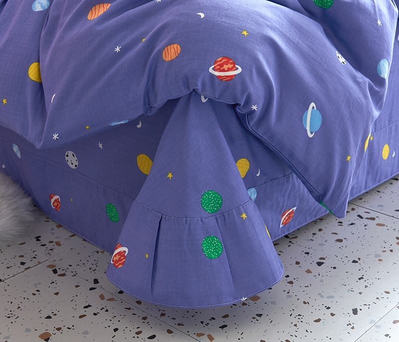 Yiwu Good Goods 100-count long-staple cotton four-piece set, multi-piece set, pure cotton four-piece set, all-cotton quilt cover, Spring and autumn quilt Gift quilt, Double-layer yarn four-piece set undefined