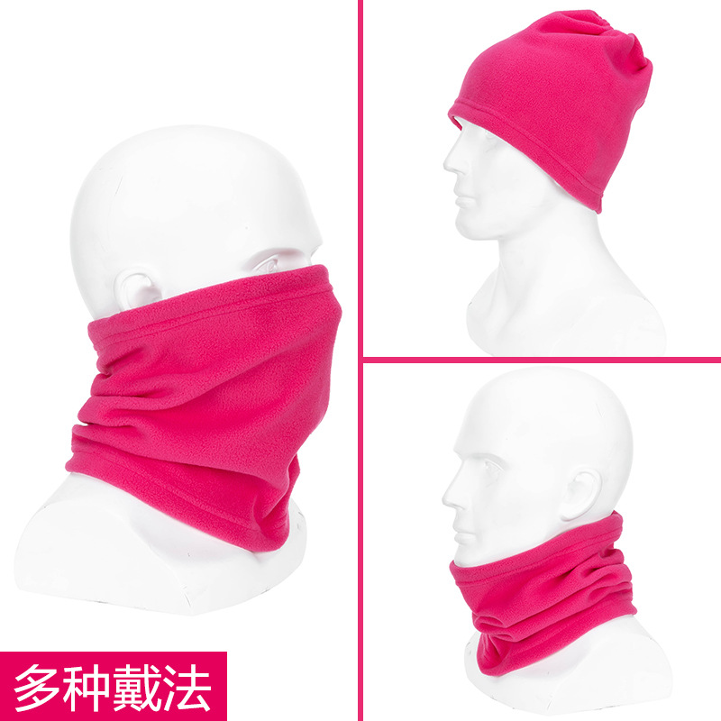 Amazon Autumn Winter Fleece Bib Multi-Functional Fleece Warm Neck Cover Windproof Face Mask Cover Can Be Customized Specification drawing