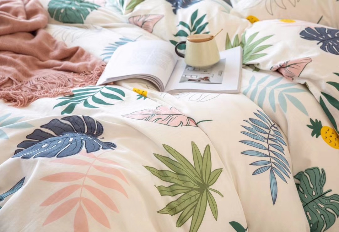 Yiwu Good Goods 100-count long-staple cotton four-piece set, multi-piece set, pure cotton four-piece set, all-cotton quilt cover, Spring and autumn quilt gift quilt, baby double-layer yarn set undefined