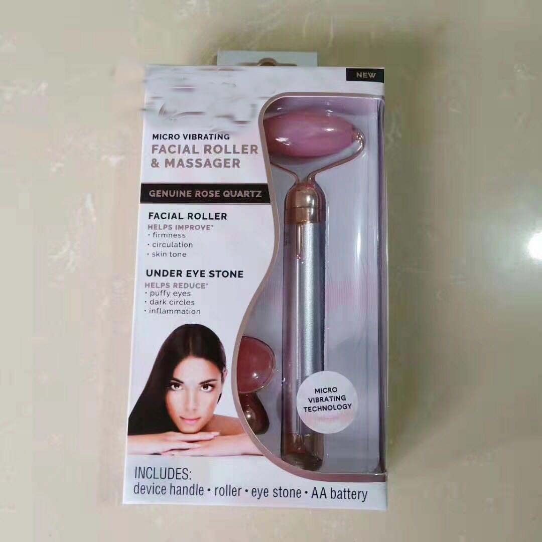 TV's new Contour electric vibrating roller jade face massager slimming device detail image 2