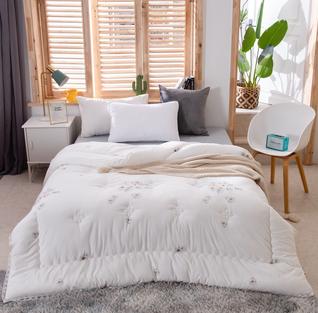 义乌好货100支长绒棉四件套多件套纯棉四件套全棉被子被套春秋被礼品被婴儿双层纱套件天然乳胶床垫乳胶枕芯跑量冬被详情图3