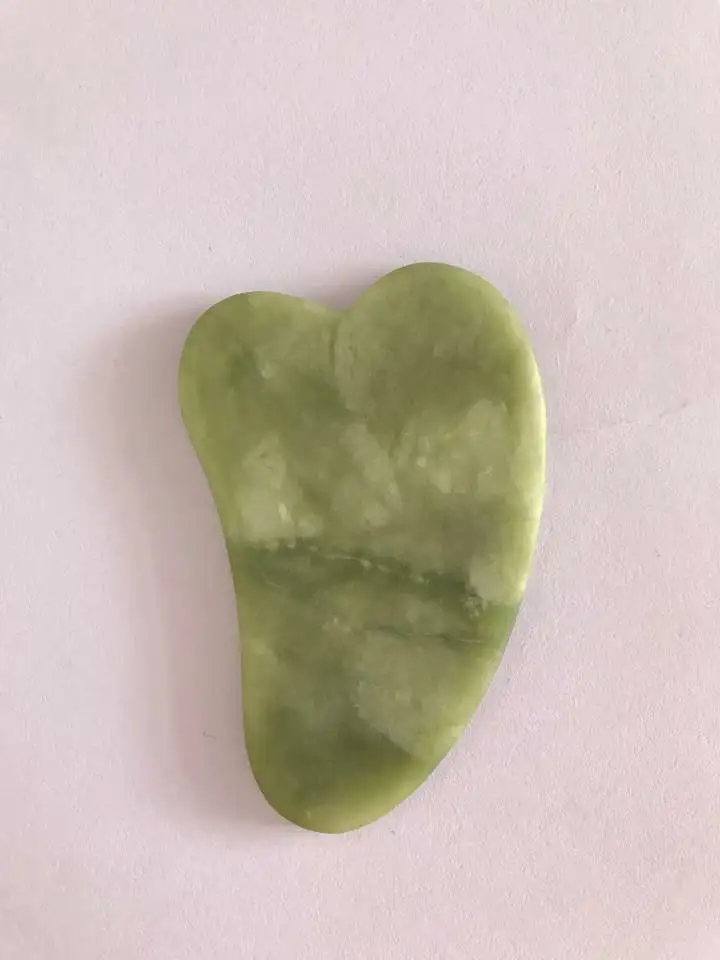 Natural jade beauty container set, slimming face massage wheel set, jade roller massage device detail image 2