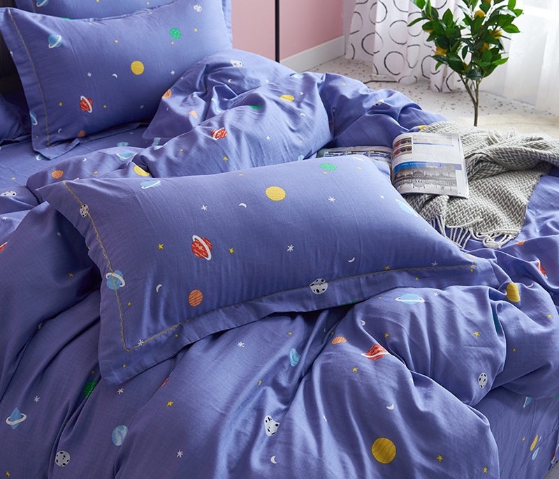 Yiwu Good Goods 100-count long-staple cotton four-piece set, multi-piece set, pure cotton four-piece set, all-cotton quilt cover, Spring and autumn quilt Gift quilt, Double-layer yarn four-piece set Application Scenario