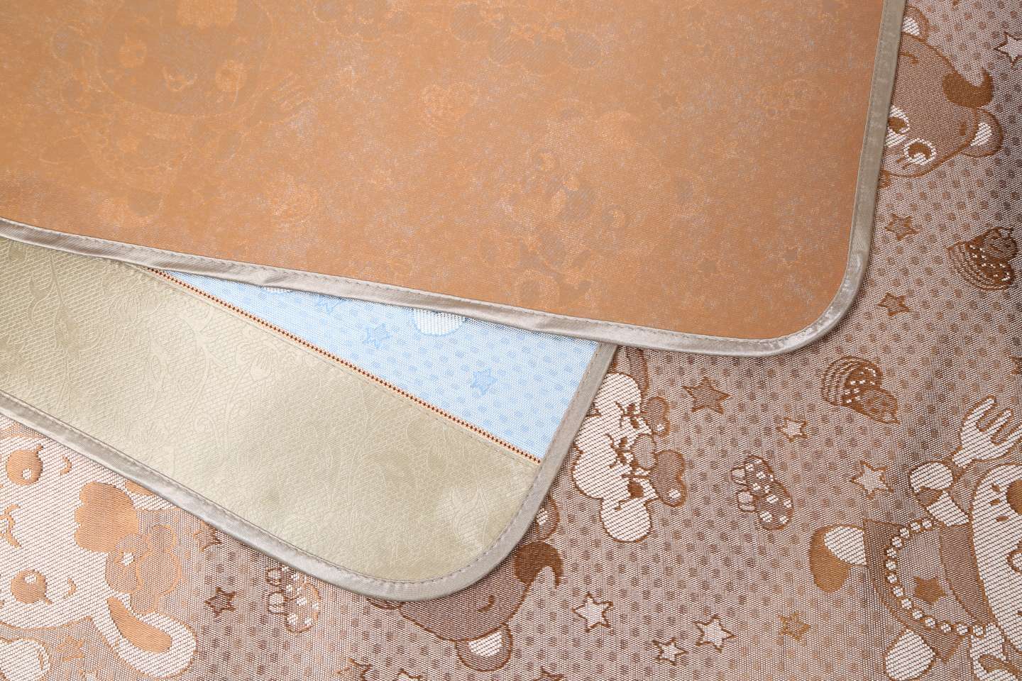 优质纯天然环保镜面两面冰丝小卡通竹席详情图6