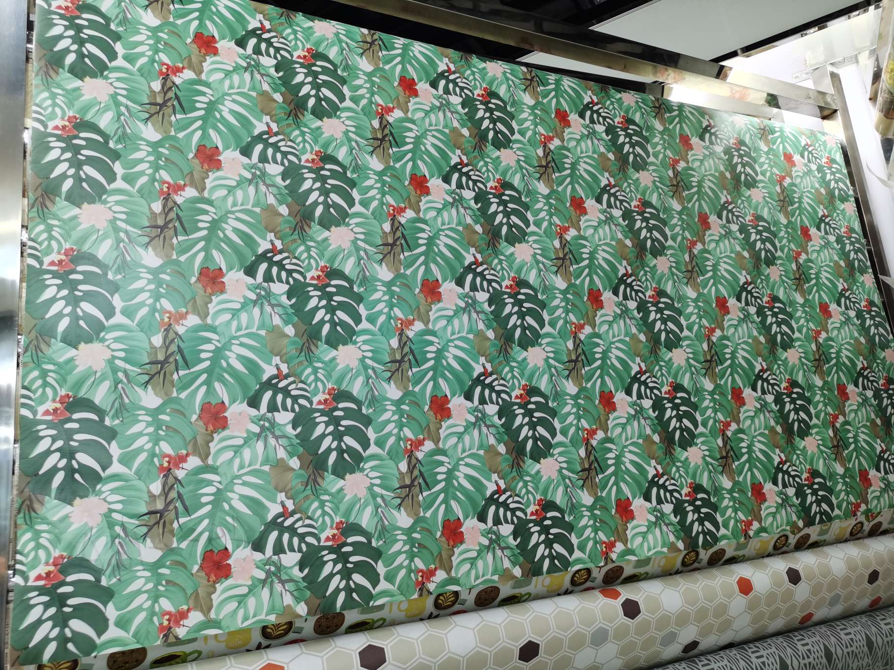 纱线印花大叶款式