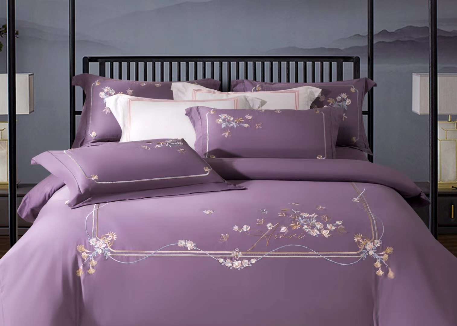 Yiwu Good Goods 100-piece long-staple cotton four-piece set, multi-piece set, pure cotton four-piece set, all-cotton quilt cover, spring and autumn quilt gift quilt, baby double-layer yarn set, natural latex mattress, latex neck protection pillow core pic 4