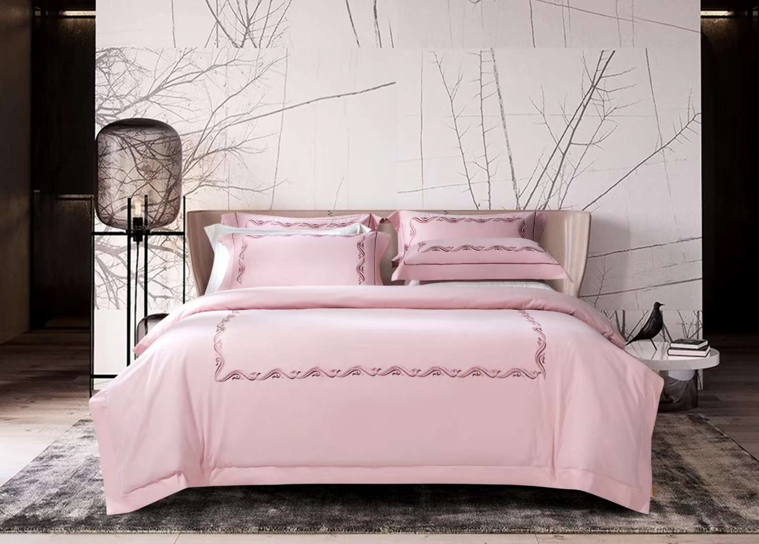 Yiwu Good Goods 100-piece long-staple cotton four-piece set, multi-piece set, pure cotton four-piece set, all-cotton quilt cover, Spring and autumn quilt, gift quilt Item Picture
