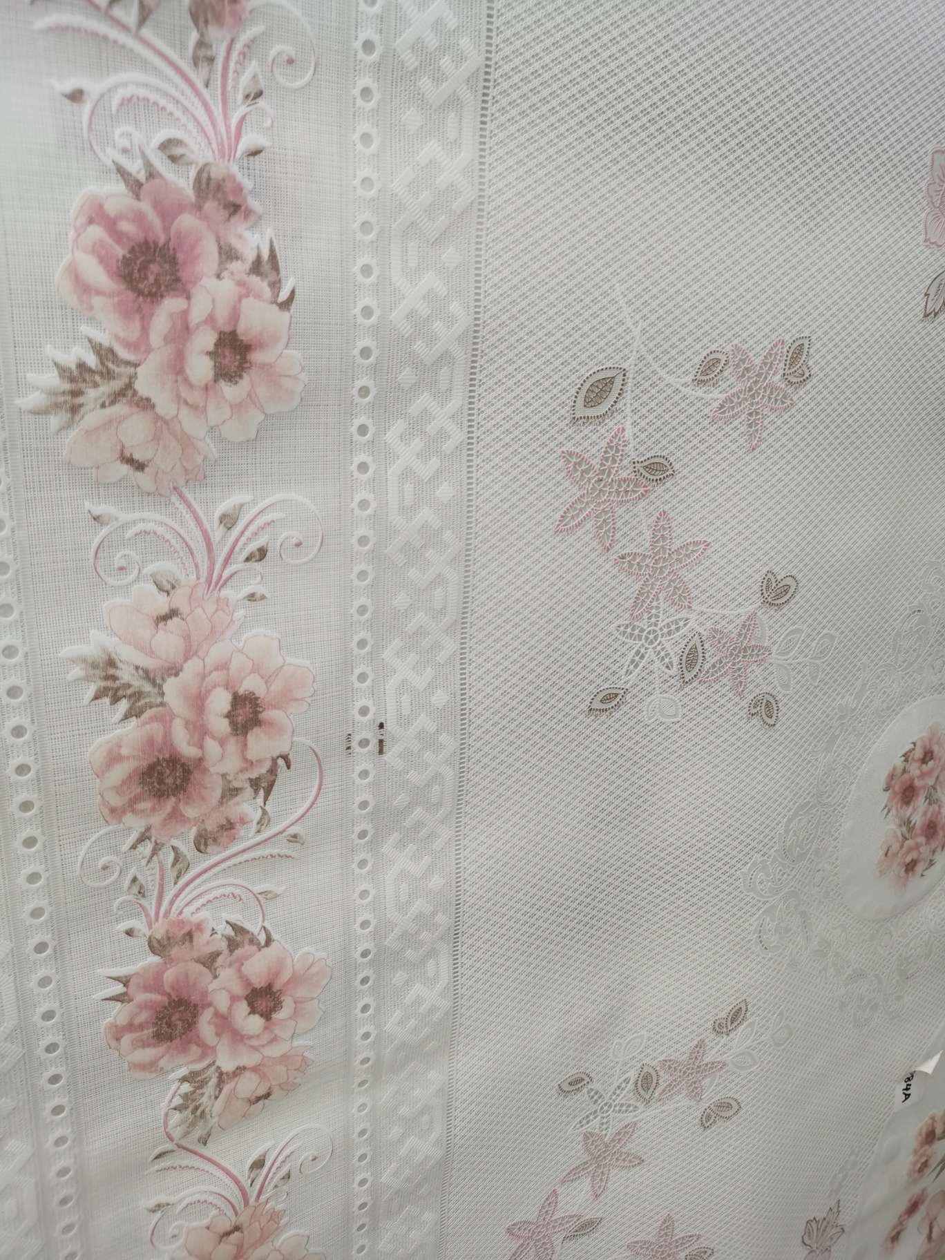 蕾丝台布大花粉色款式产品图