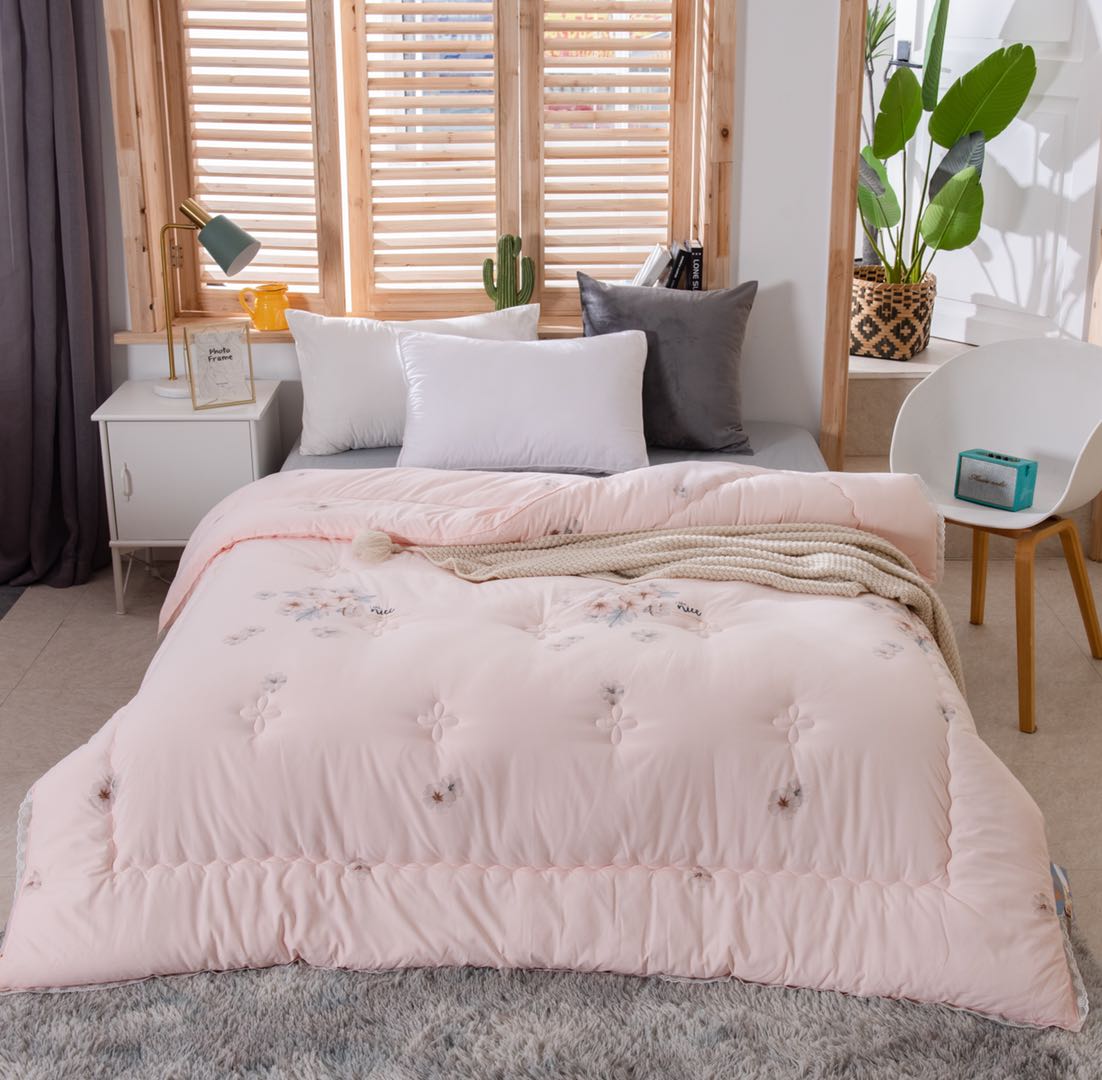 义乌好货100支长绒棉四件套多件套纯棉四件套全棉被子被套春秋被礼品被婴儿双层纱套件天然乳胶床垫乳胶枕芯跑量冬被