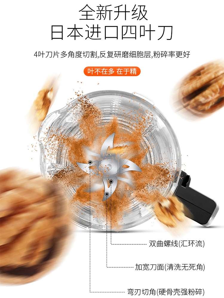 九阳Y39破壁料理机新款静音高速加热家用全自动多功能小型豆浆Y39细节图