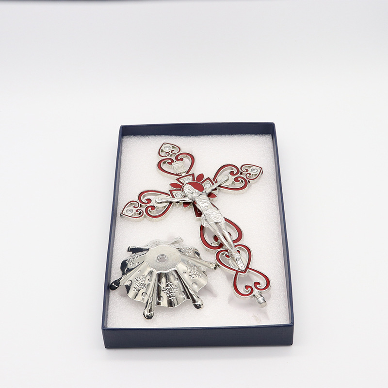 爱心彩色十字架摆件细节图