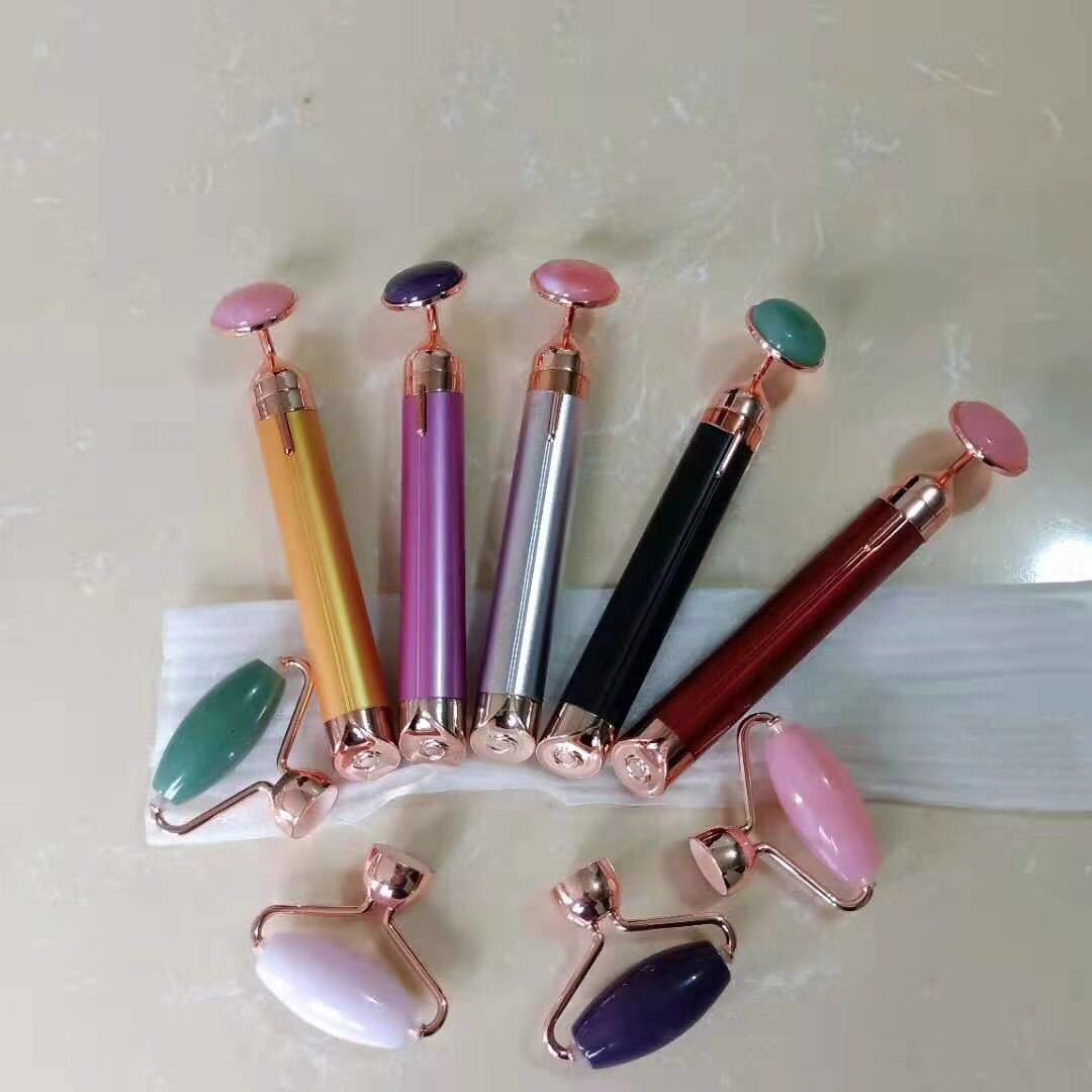 TV's new Contour electric vibrating roller jade face massager slimming device detail image 5