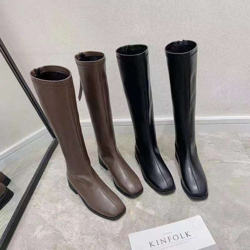 Genuine leather long boots Specification image