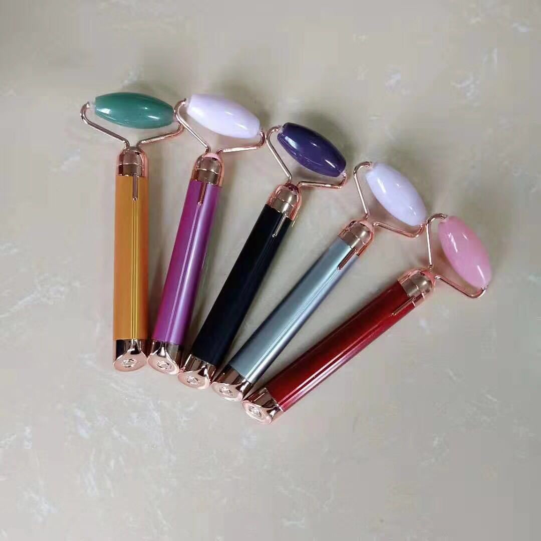 TV's new Contour electric vibrating roller jade face massager slimming device detail image 9