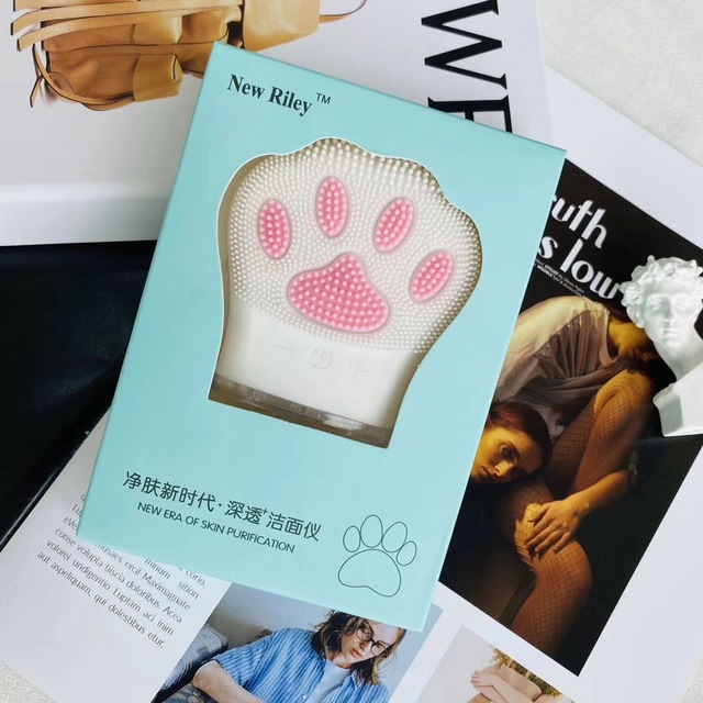 猫爪电动洁面仪超声波电动洗脸仪毛孔清洁器硅胶洗脸刷面部清洁详情图3