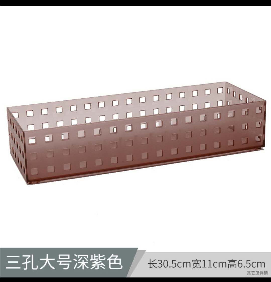桌面透明塑料收纳筐长方形盒抽屉分格厨房浴室家用零食小篮子置物