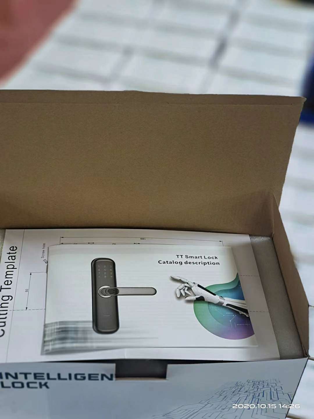 Puerta interior fingerprint lock details Picture