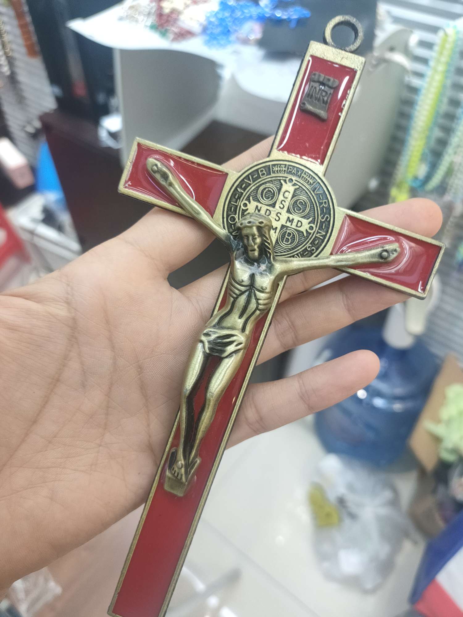 Metal oil drip religious supplies accessories for crosses details Picture