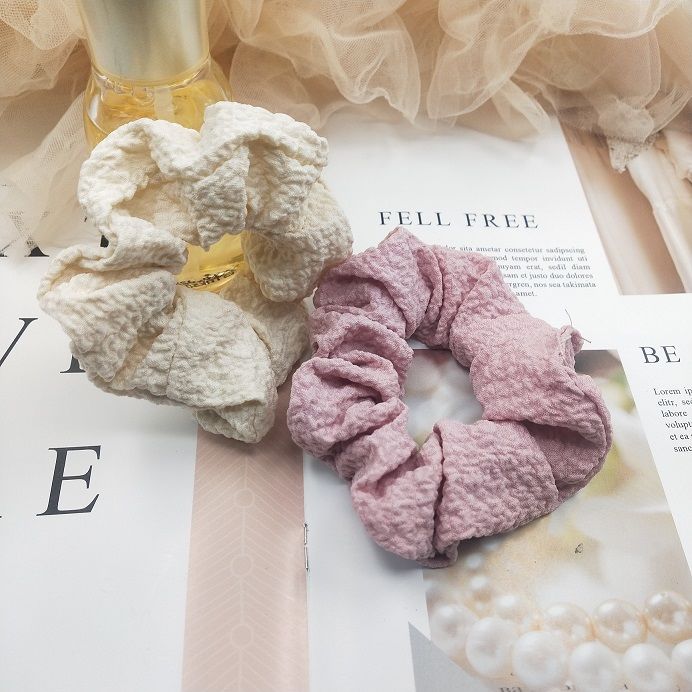 韩版甜美头绳丸子头发饰少女发圈发饰奶油发绳气质学院风布艺发圈详情图1