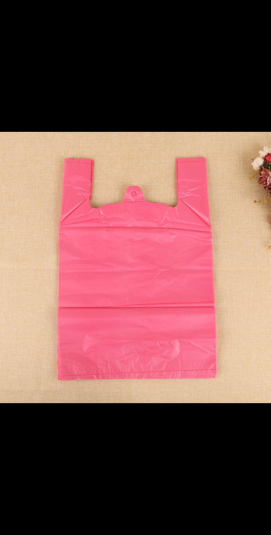 加厚玫红背心袋详情图3