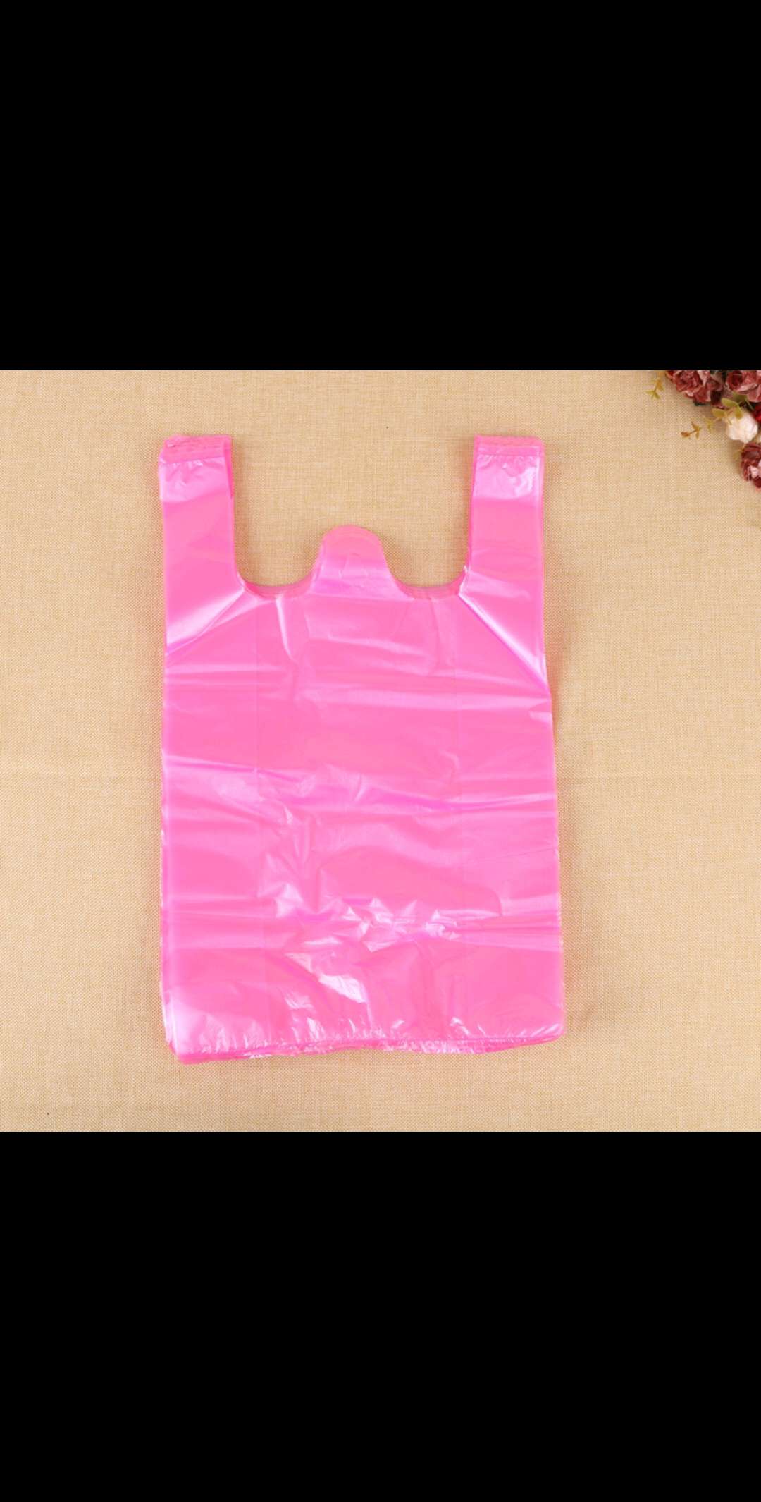 加厚玫红背心袋详情图1