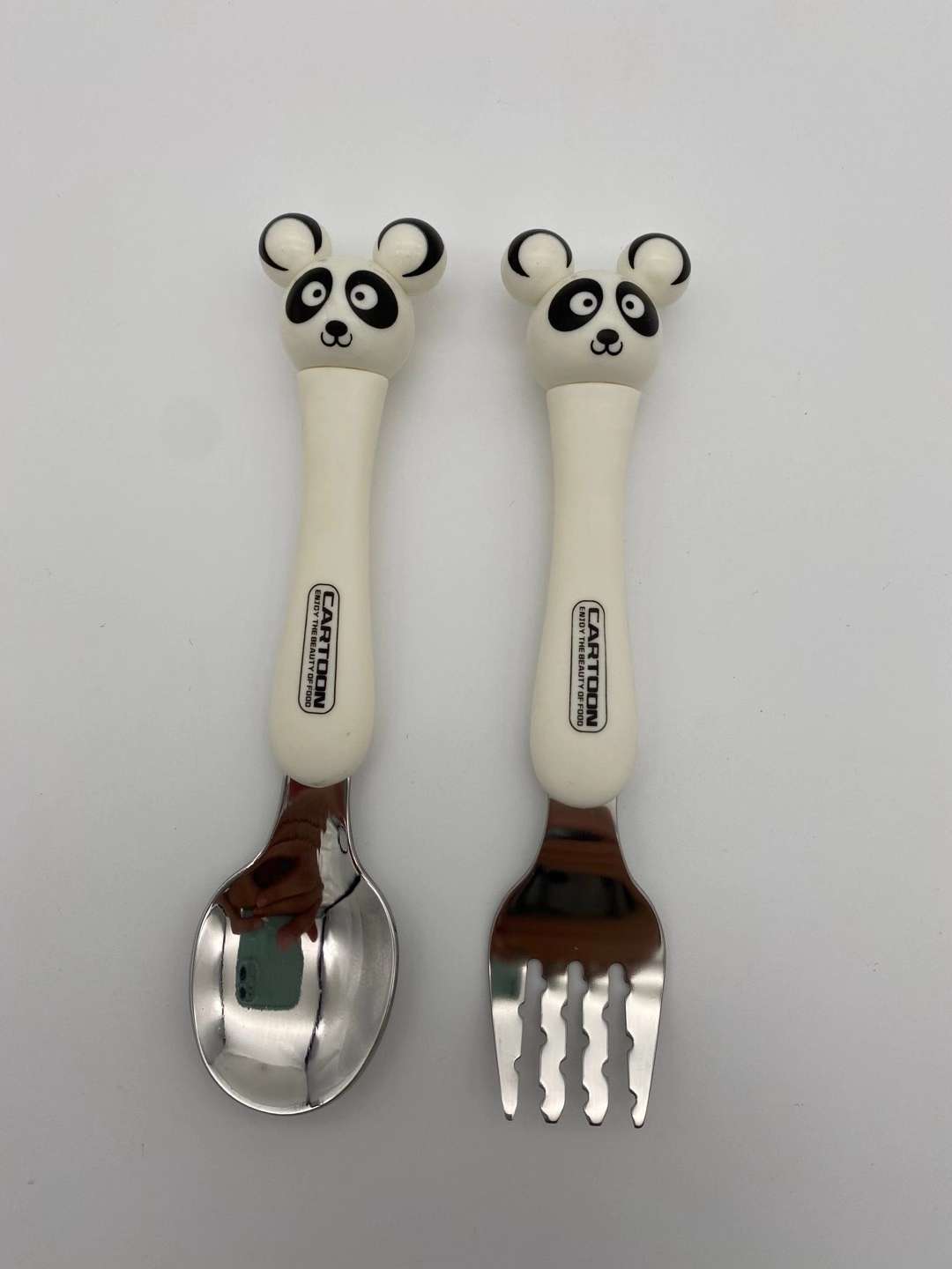 Portable Tableware Set Box Ceramic Handle Stainless Steel Tableware 6-Piece Tea Spoon Storage Box details Picture