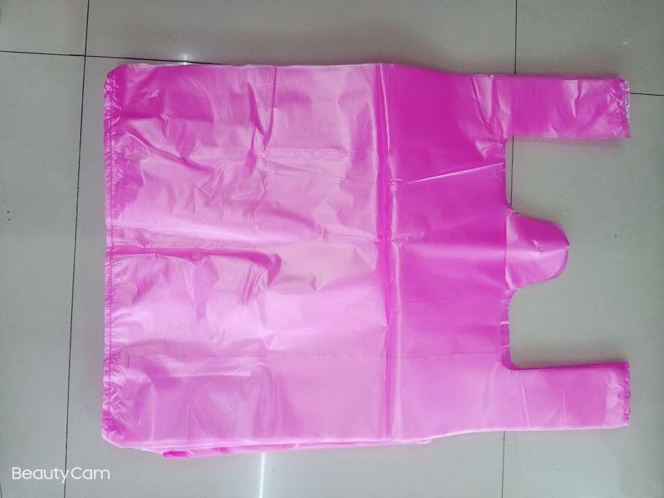 加厚玫红背心袋产品图