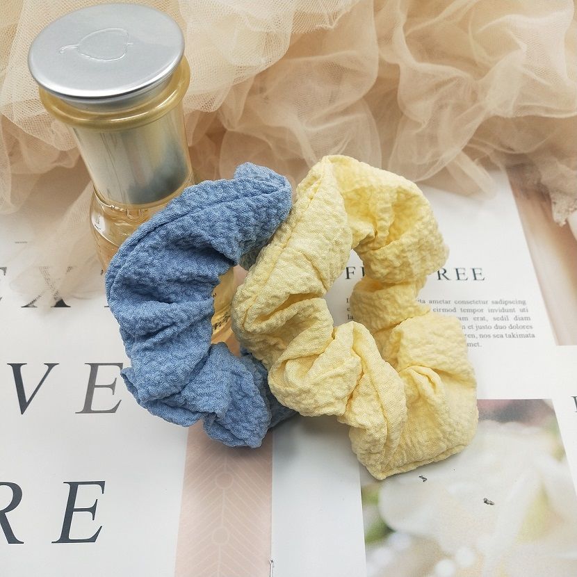 韩版甜美头绳丸子头发饰少女发圈发饰奶油发绳气质学院风布艺发圈详情图7