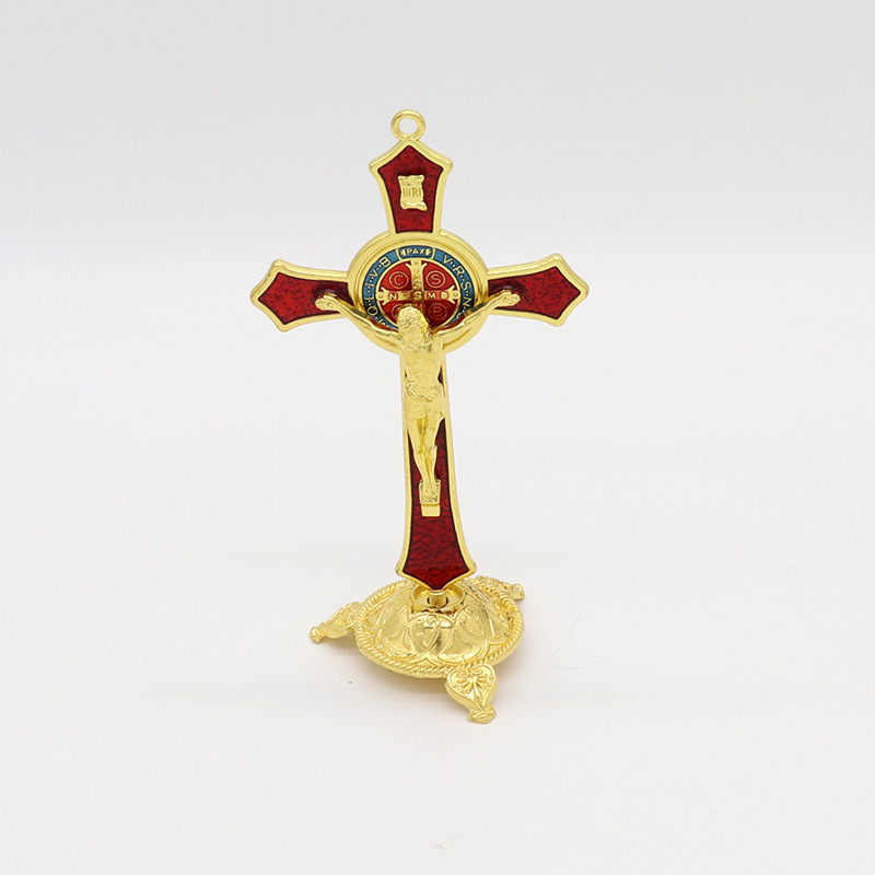 电镀金色，钢色，画彩色油，家居汽车精美十字架摆件详情图6