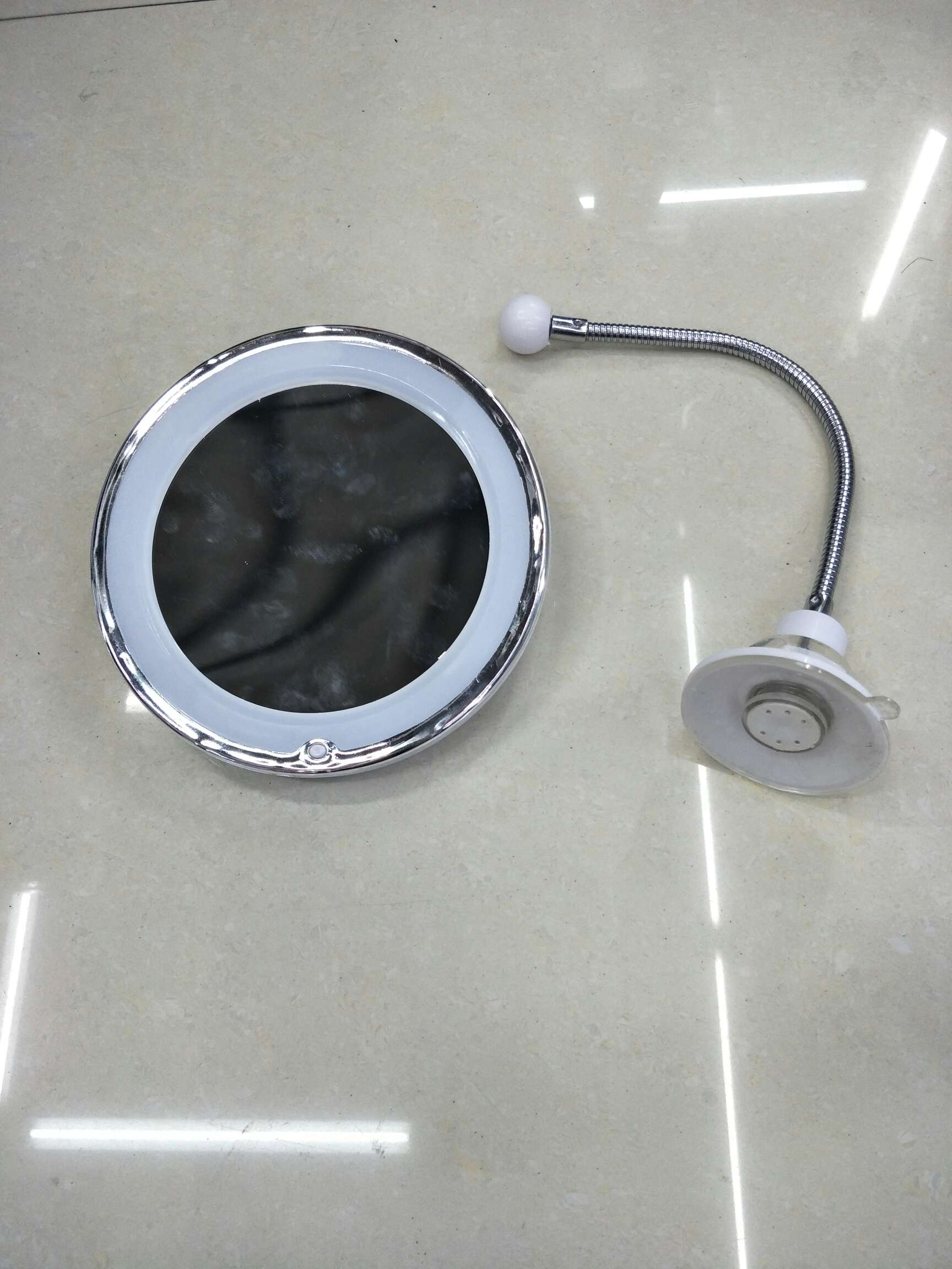 MFlexible Mirror LED补光吸盘化妆镜 10倍吸盘化妆镜360度折叠镜子细节图