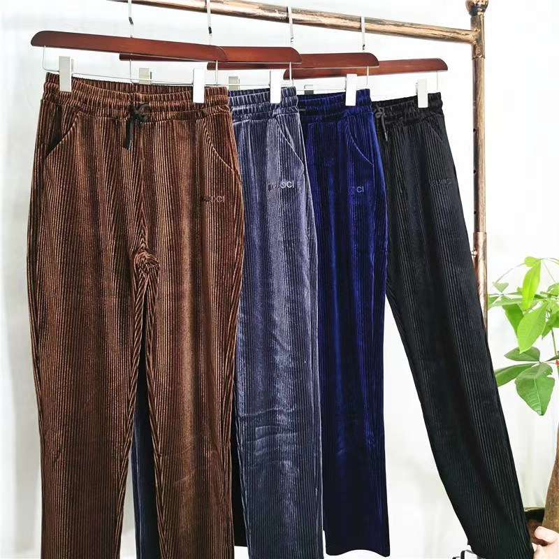 灯芯绒小脚裤 大脚裤  时尚妈妈裤松大码半袖上衣纯棉潮流男装体恤细节图