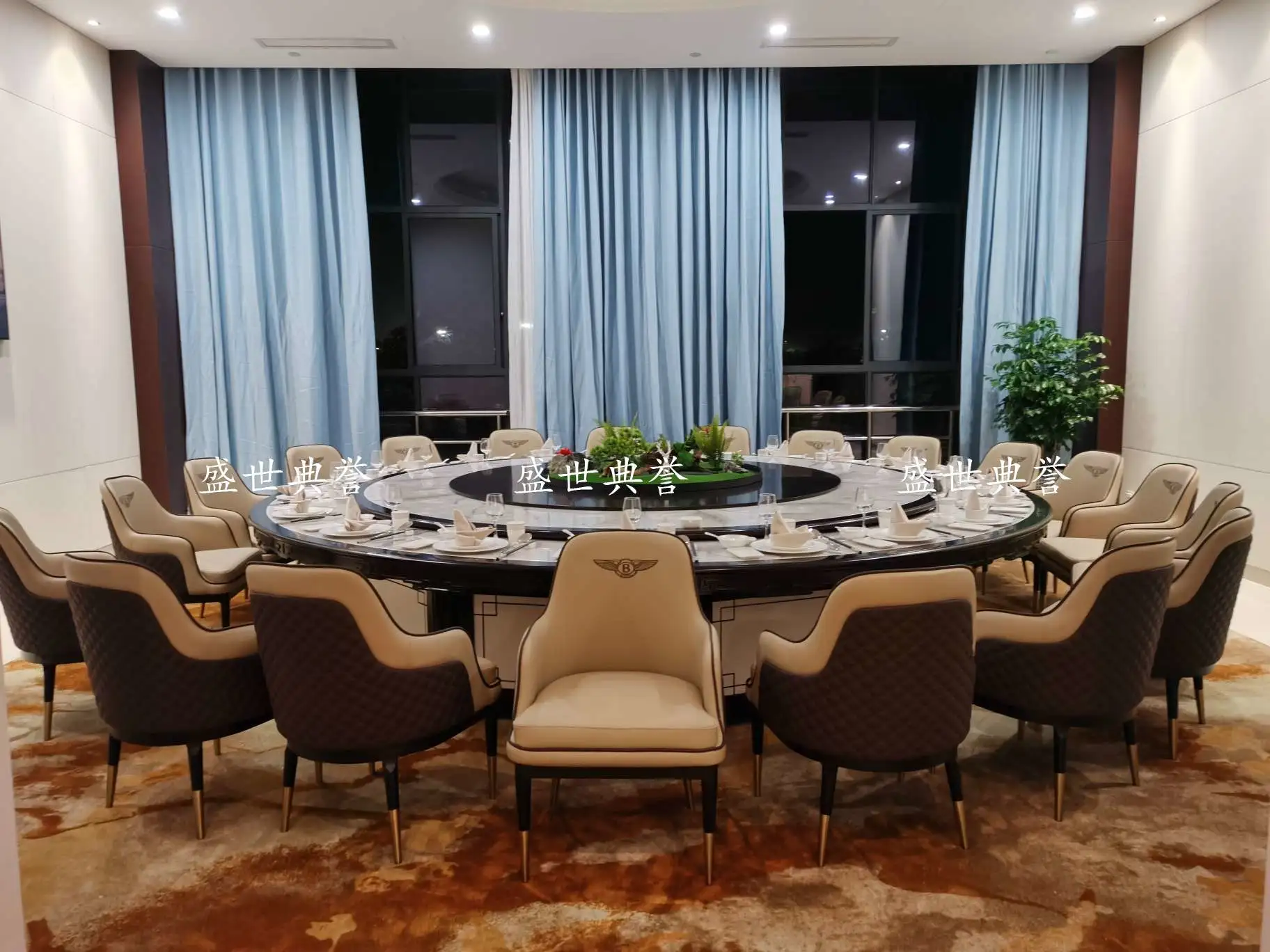 Huzhou Resort Hotel luxury private room solid wood chairs, Nordic modern VIP chairs, villa light luxury armchairs, hotel lobby negotiation chairs detail image 5