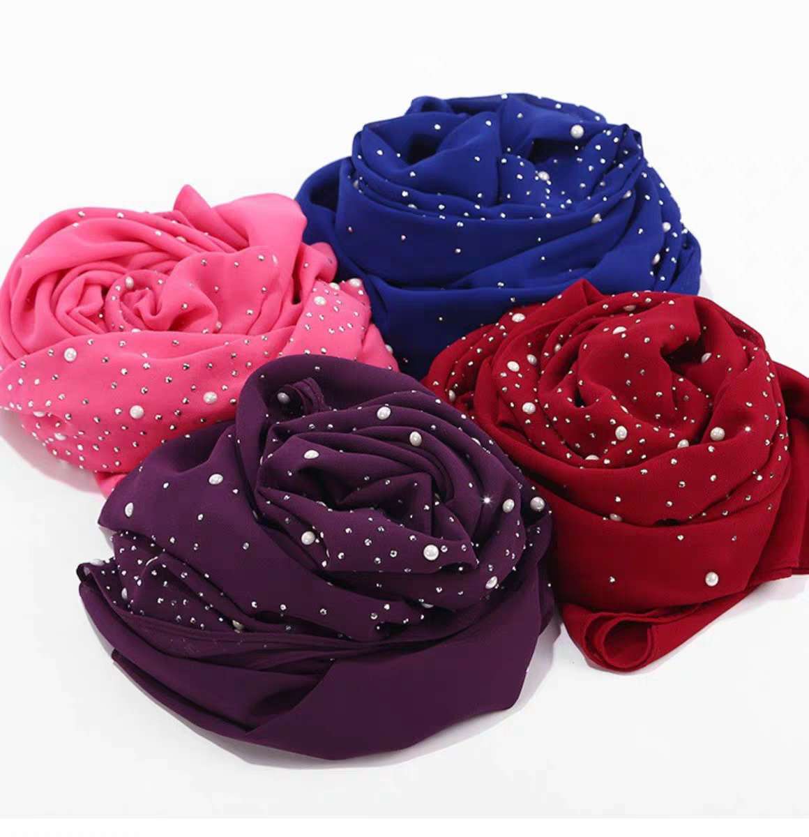 Hot diamond Dubai headscarf, women's travel sun protection headscarf, headscarf, breathable bestseller clothing, plum blossom snow spun silk, Xinjiang Mu 9