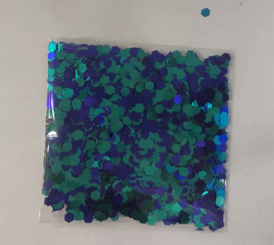 厂家直销金葱粉六角片镭射亮片美甲亮片圣诞装饰详情图1