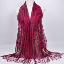 Thin soft georgette hot style pure color sky scarf choose new monochrome women's versatile scarf 45700