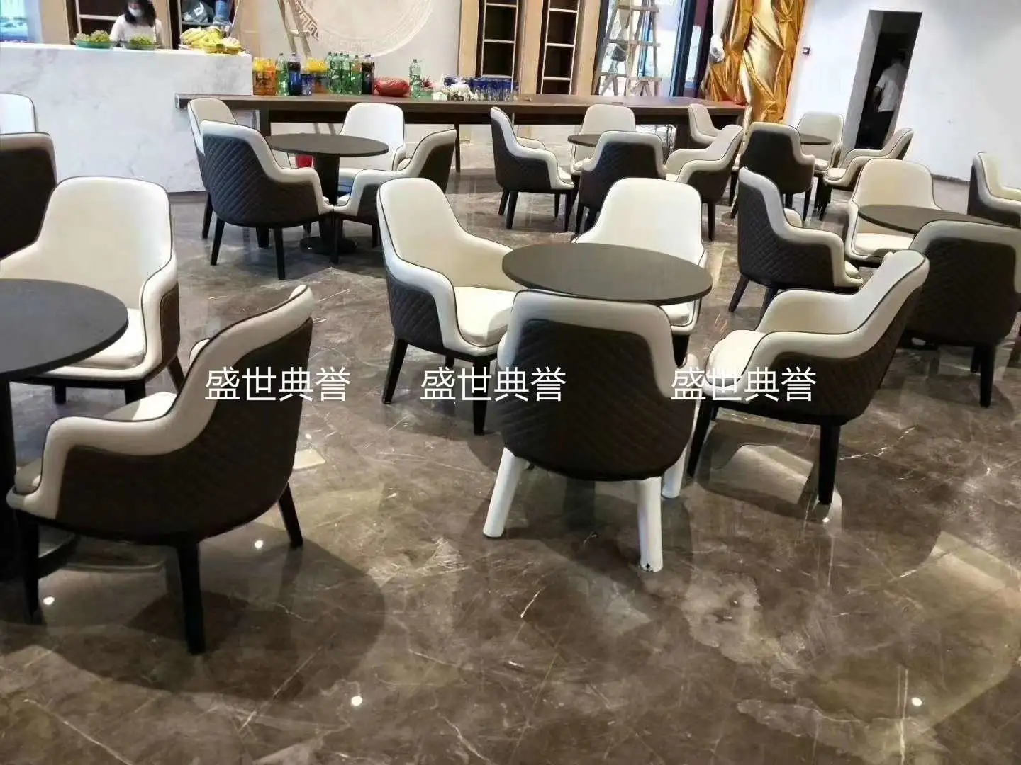 Huzhou Resort Hotel luxury private room solid wood chairs, Nordic modern VIP chairs, villa light luxury armchairs, hotel lobby negotiation chairs detail image 11