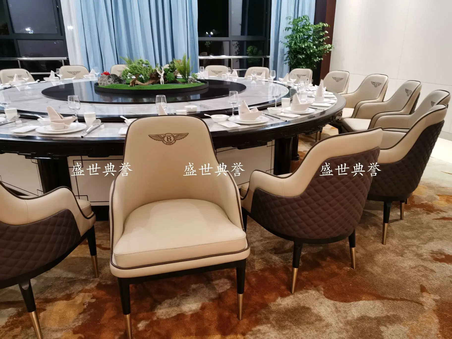 Huzhou Resort Hotel luxury private room solid wood chairs, Nordic modern VIP chairs, villa light luxury armchairs, hotel lobby negotiation chairs detail image 1