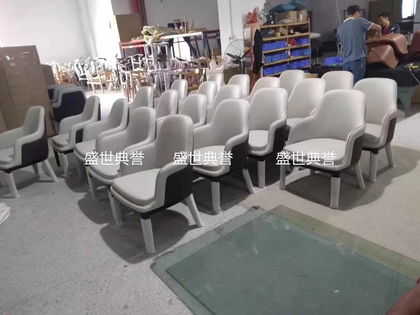Huzhou Resort Hotel luxury private room solid wood chairs, Nordic modern VIP chairs, villa light luxury armchairs, hotel lobby negotiation chairs detail image 17