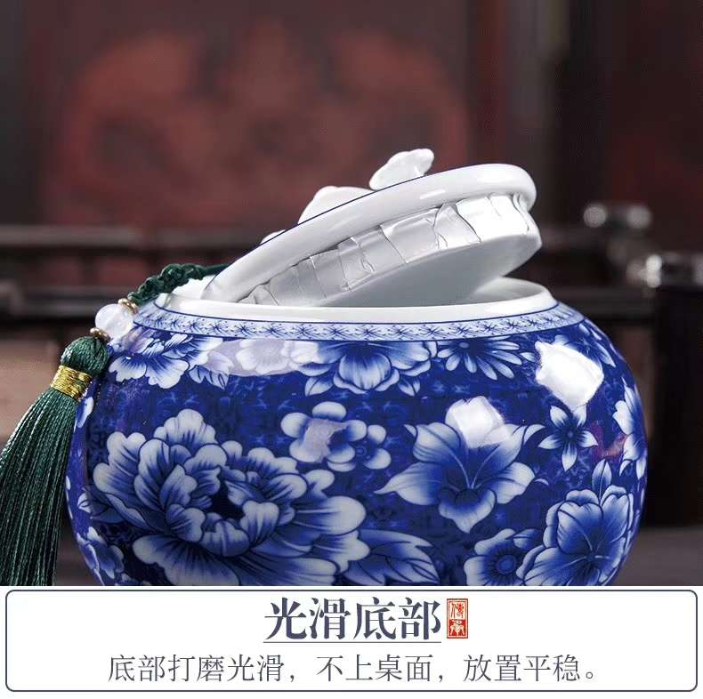 茶花瓷茶叶罐茶叶礼盒两罐装详情图6
