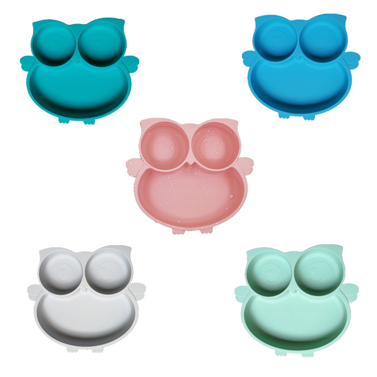 Children's Silicone Dinner Plate Owl