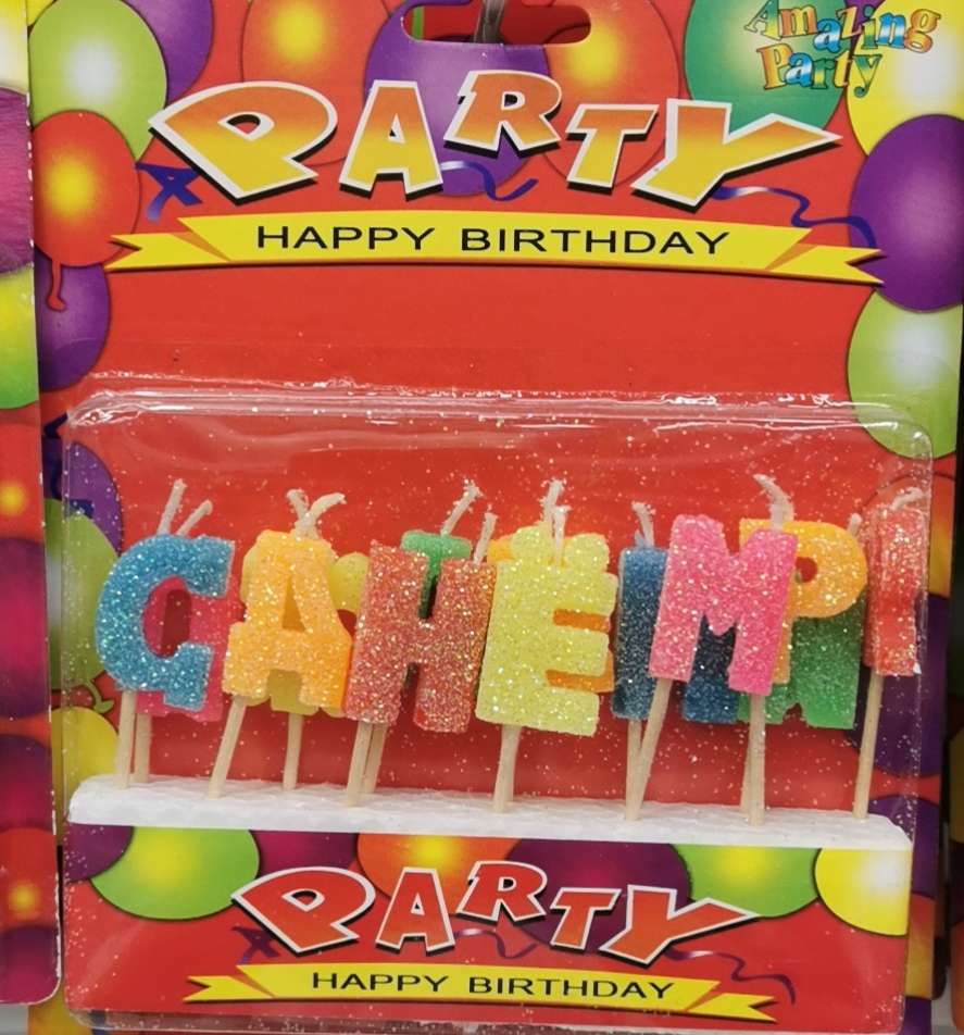 俄文粘粉生日蜡烛