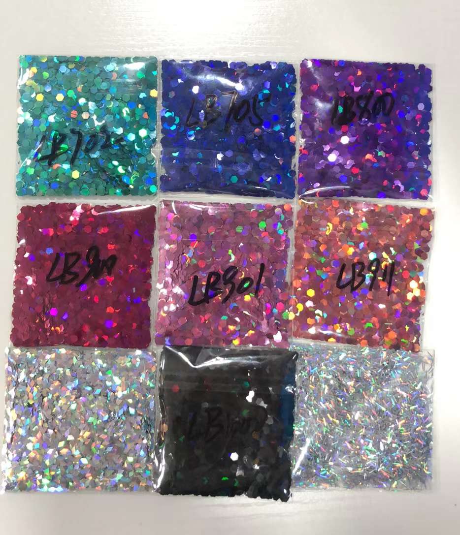 厂家直销金葱粉六角片镭射亮片美甲亮片圣诞装饰详情图2