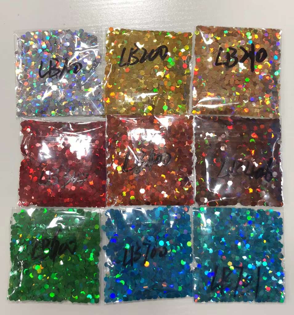 厂家直销金葱粉六角片镭射亮片美甲亮片圣诞装饰详情图4