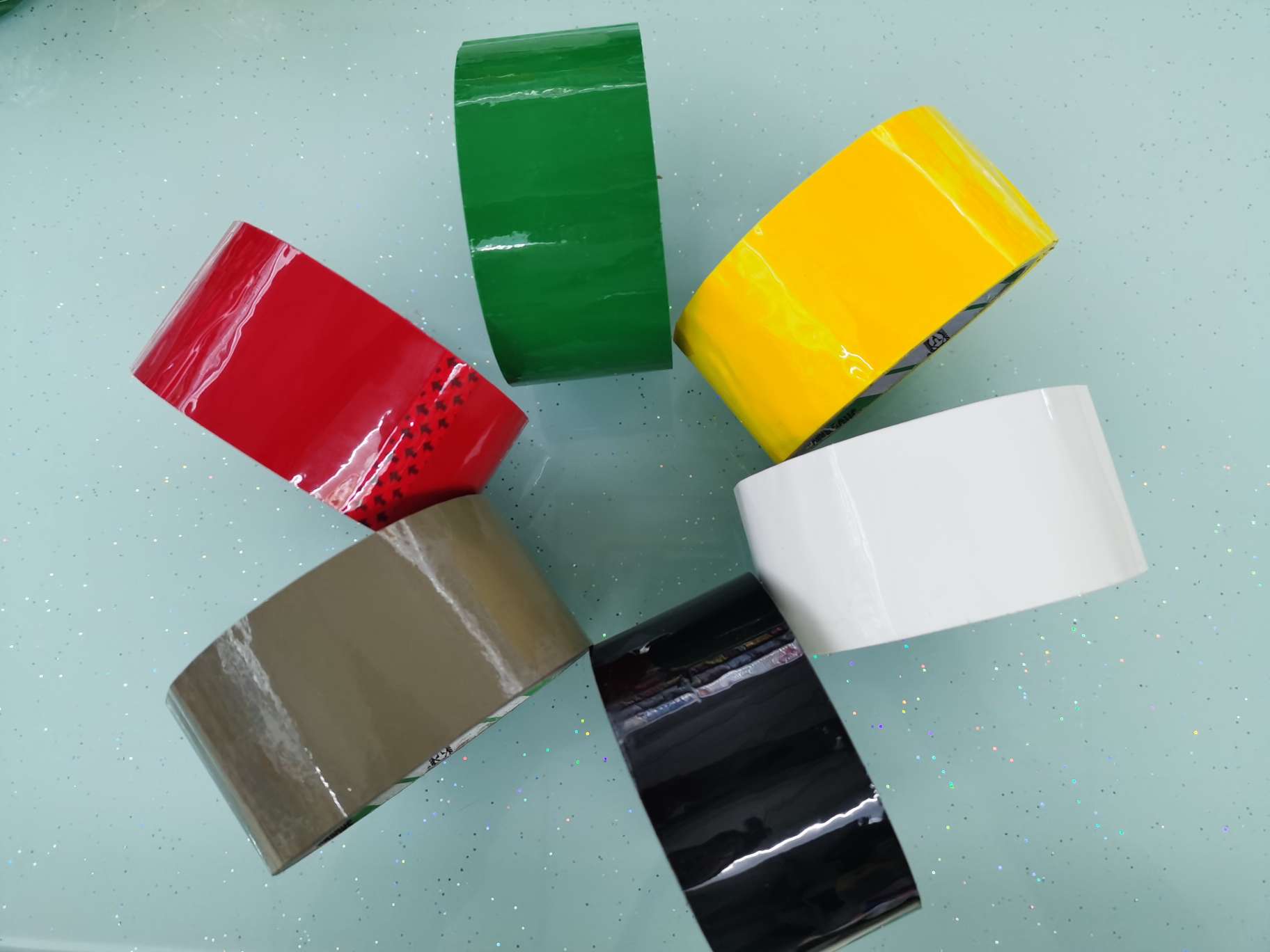 彩色封箱胶带，6个色，不同米长宽诗都可以做