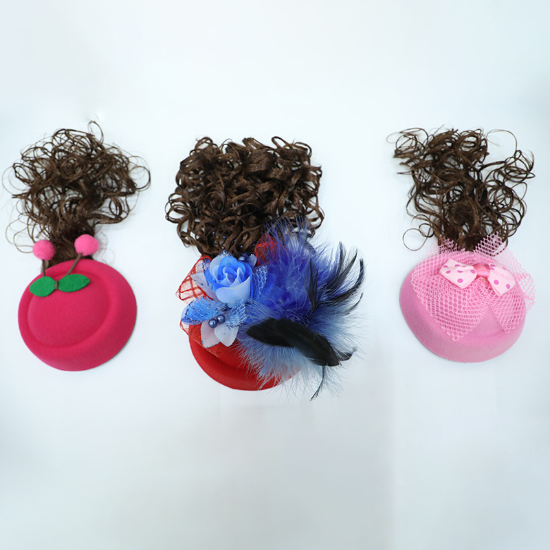 2020新款韩版小清新女孩卖萌假发夹头饰品厂家直销详情图2