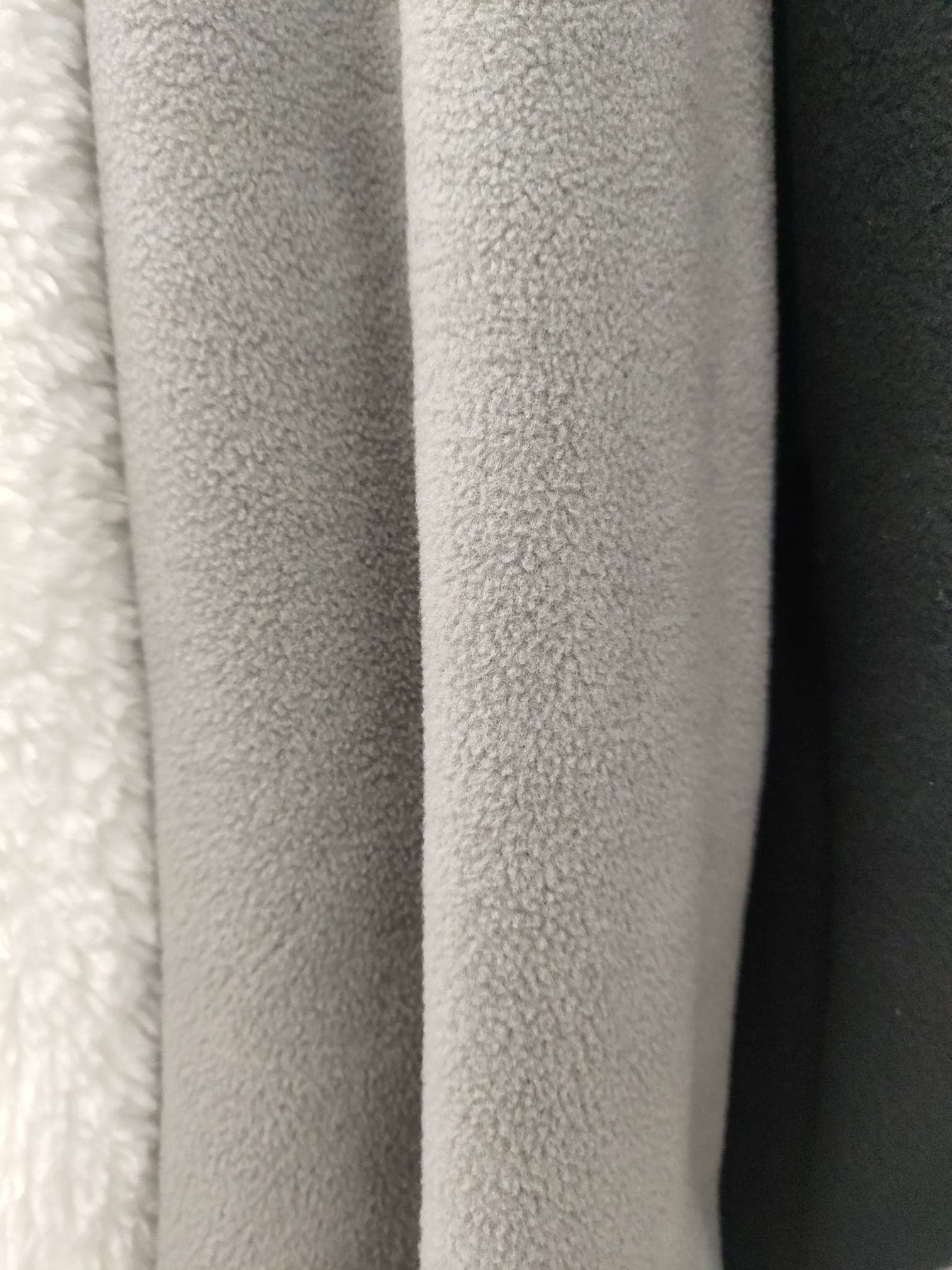 Grey flannel towel fabric