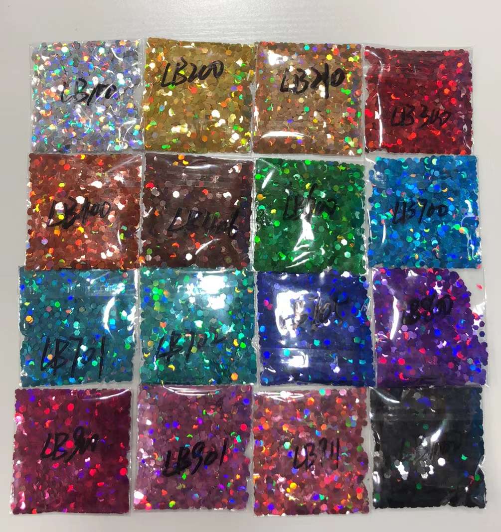 厂家直销金葱粉六角片镭射亮片美甲亮片圣诞装饰详情图6