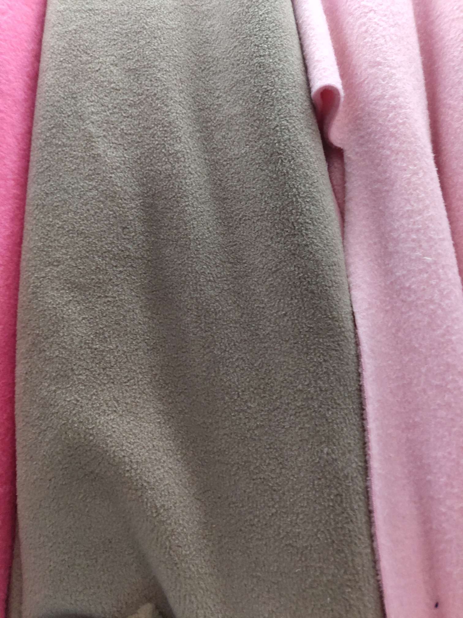 Grey suede blanket accessory handicraft fabric