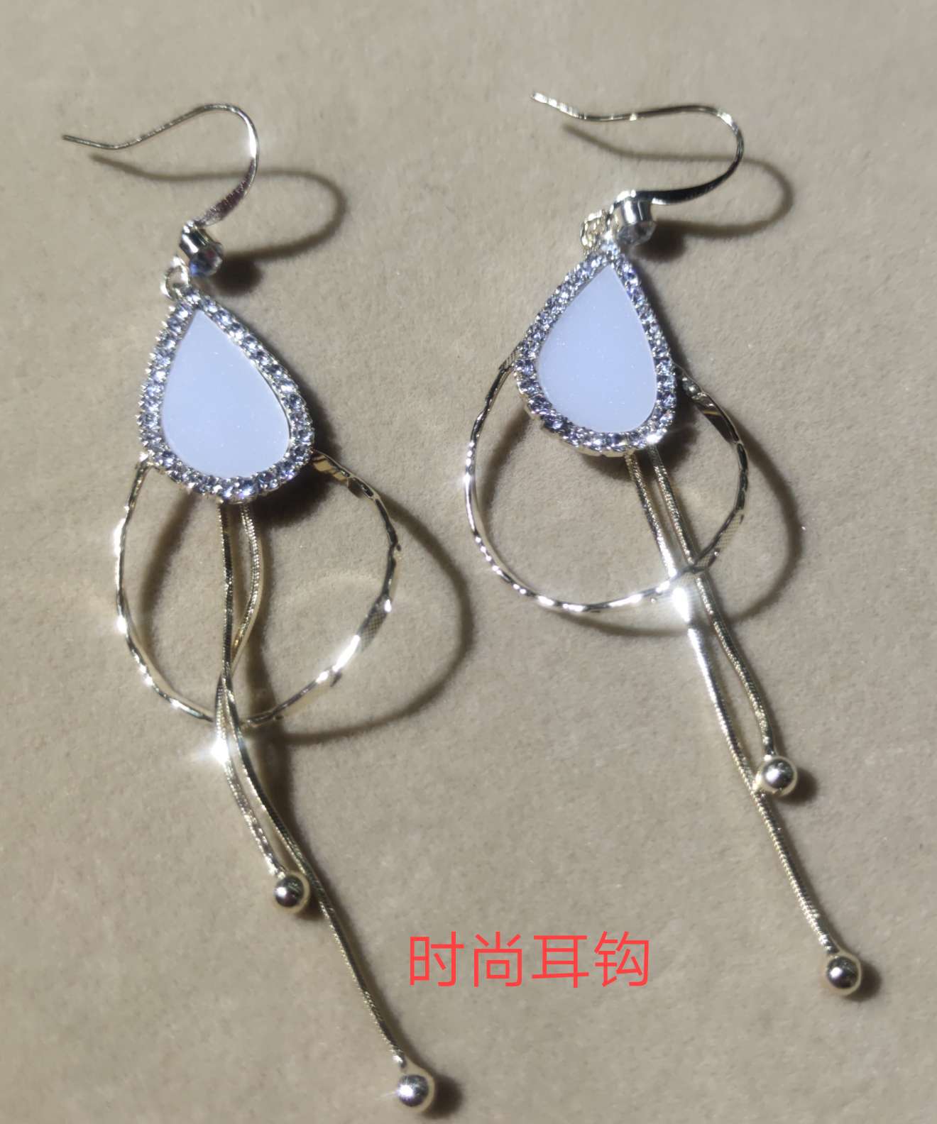 Bamboo Charm Jewelry With Stylish Double Line Ear Hook full figure